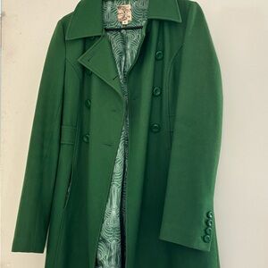 Tulle Classic Green Trench Coat